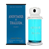 Anonymous by Thallium, 3.3 oz Eau De Toilette Spray for Men