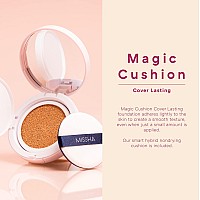 Missha Magic Cushion Foundation No27 Honey Beige For Mediumtan Skin Flawless Coverage Dewy Finish Easy Application For All