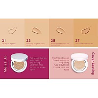 Missha Magic Cushion Foundation No27 Honey Beige For Mediumtan Skin Flawless Coverage Dewy Finish Easy Application For All