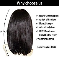 Kalyss Black Wigs With Hair Bangs Medium Long Straight Layered Synthetic Hair Wigs For Women