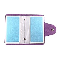 Fingerangel Purple Color Nail Art Stamping Plate And Accessories Organizer For 6X12Cm Size Plate Organizer