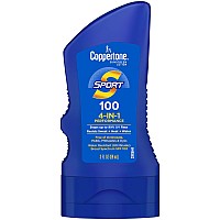 Coppertone SPORT Sunscreen SPF 100 Lotion, Water Resistant Sunscreen, Body Travel Size 3 Fl Oz