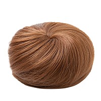 SARLA Synthetic Drawstring Hair Buns Extensions Light Auburn Fake Hair Bun Hair Piece for Women Girls Lady Donut Chignon