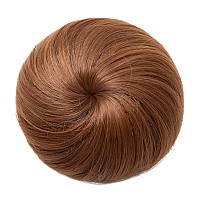 SARLA Synthetic Drawstring Hair Buns Extensions Light Auburn Fake Hair Bun Hair Piece for Women Girls Lady Donut Chignon