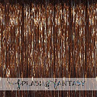 40 Hair Tinsel 100 Strands Shiny Mocha Brown