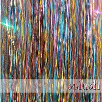 40 Hair Tinsel 100 Strands Shiny Unicorn Rainbow