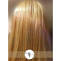 40 Hair Tinsel 100 Strands Shiny Unicorn Rainbow