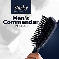 Stanley Home Products Mens Commander Hairbrush Salon Quality Wet Or Dry Hairbrush With Nylon Bristles Detangles And Massages