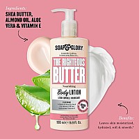 Soap Glory Original Pink The Righteous Butter Moisturizing Body Lotion Pump Shea Butter Vitamin E Aloe Vera Body Moisturi