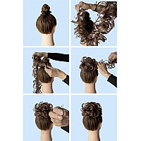 Caisha Hairpiece Hair Wrap Heatresistant Synthetic Fibres Curly Messy Updo Black Hw6