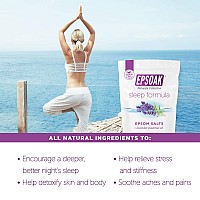 Epsoak Epsom Salt 4 Lb Magnesium Sulfate Usp Qty 2 X 2Lb Bag Lavender Sleep Formula Resealable Epsom Salt Bag Made In T