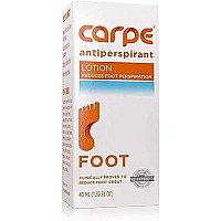 Carpe Antiperspirant Foot Lotion, A Dermatologist-Recommended Solution To Stop Sweaty, Smelly Feet, Helps Prevent Blisters, Great For Hyperhidrosis