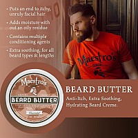 Maestros Classic Beard Butter Antiitch Extra Soothing Hydrating Beard Creme For All Beard Types Lengths Unscented 4 Ou