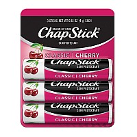 Chapstick Classic Lip Balm Spf 4 Cherry 015 Ounce Pack Of 3