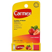 Carmex Clickstick Moisturizing Lip Balm Spf 15 Strawberry 015 Oz Pack Of 2