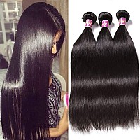 Unice Hair 10A Malaysian Straight Human Hair 4 Bundles Unprocessed Virgin Human Hair Weave Extensions 18 18 18 18 Inch