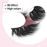 Arison Lashes 3D Mink Lashes False Fake Eyelashes Wispy Strips Silk Reusable Handmade Real Long Fur Soft Dramatic Natural Look 1