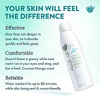 Aloe Up White Collection Continuous Sunscreen Spray Spf 50 Broad Spectrum Uvauvb Sunscreen Protector For Face Body Wmoisturi