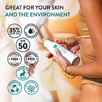 Aloe Up White Collection Continuous Sunscreen Spray Spf 50 Broad Spectrum Uvauvb Sunscreen Protector For Face Body Wmoisturi