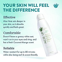 Aloe Up White Collection Continuous Sunscreen Spray Spf 30 Broad Spectrum Uvauvb Sunscreen Protector For Face And Body With