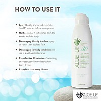 Aloe Up White Collection Continuous Sunscreen Spray Spf 30 Broad Spectrum Uvauvb Sunscreen Protector For Face And Body With