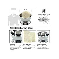 G.B.S Men's Shave Kit Made in Solingen Germany 39C Slant DE Double Edge Razor & Brush Stand Shaving Bowl, Soap + DE Razor Blades Stubble Remover Effortless Glide Premium Travel Professional Personal