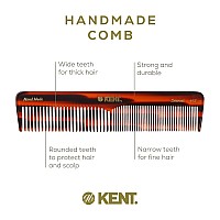 Kent 16T Fine And Wide Tooth Beard Hair And Detangling Comb For Men And Women