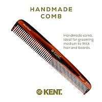 Kent 9T Tortoiseshell Fine Tooth And Wide Tooth Comb Detangler Hair Combs Large Handmade And Sawcut Dressing Comb Wet Hair