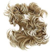 Caisha Hairpiece Hair Wrap Heatresistant Synthetic Fibres Curly Messy Updo Blonde Mix Hw18