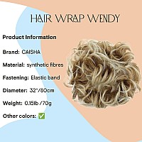 Caisha Hairpiece Hair Wrap Heatresistant Synthetic Fibres Curly Messy Updo Blonde Mix Hw18