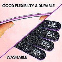 Makartt Nail File 180 240 Grit Emery Boards For Nails 10Pcs Nail Files Professional Washable Doubled Sides Nail File Kit For Man