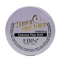 Ebin New York 24 Hour Edge Tamer Extreme Firm Hold 05Oz 15Ml No Flaking White Residue Shine And Smooth Texture With Ar