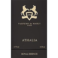 PARFUMS DE MARLY - Athalia - 25 Fl Oz - Parfum for Women - Top notes Bitter Orange, Incense - Heart notes Orange Blossom, Iris, cashmeran - Base notes Musk, Vanilla, AmberA - 75ml