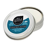 All good Zinc Butter Sunscreen - Travel Size, Zinc Oxide Face, Nose, Ears Sunscreen, UVAUVB Broad Spectrum SPF 50+ Water Resistant, coral Reef Friendly (1 oz)