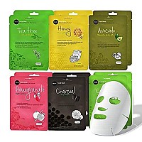 Celavi Essence Facial Face Mask Paper Sheet Korea Skin Care Moisturizing 12 Pack Mix 2 Of Each