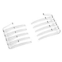 Parcelona French crab Interlocking clear Medium 2 14 celluloid No Slip Ponytail Updo clips Flexible Sturdy Hold Hair clips Side comb for Women and girls, Made in France