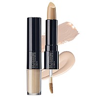 THESAEM cover Perfection Ideal concealer Duo (#1 clear Beige) Dual Type Full coverage concealer, High Adherence High Pigmented, No clumping in Wrinkles, crease-Proof concealer