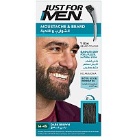 Just For Men 3 X Moustache And Beard Facial Hair Gel Colour M45 Dark Brown Black