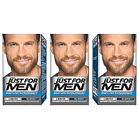 Just for Men 3 X Moustache And Beard Facial Hair gel colour M25 (Light Brown)