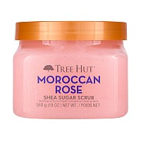 Tree Hut Moroccan Rose Shea Sugar Scrub 18 Oz Ultra Hydrating And Exfoliating Scrub For Nourishing Essential Body Care