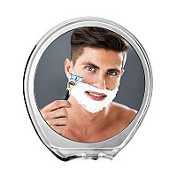 Jiben Fogless Shower Mirror With Power Locking Suction Cup Builtin Razor Hook And 360 Degree Rotating Adjustable Arm Personal