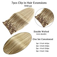 Clip In Hair Extensions Human Hair Clip In Extensions Dirty Blonde Balayage Blonde Highlights Real Hair Extensions Clip In Huma