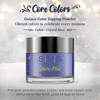 Sns Nail Dip Powder Gelous Color Dipping Powder Crystal Blue Blueglitter Longlasting Dip Nail Color Lasts 14 Days Low