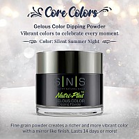 Sns Nail Dip Powder Gelous Color Dipping Powder Silent Summer Night Black Longlasting Dip Nail Color Lasts 14 Days Low