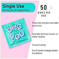 LA Fresh Travel Lite Antiperspirant Wipes Pack of 50 Individually Wrapped 10x8