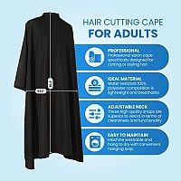 Hair Cutting Cape For Adults Large Lightweight Water Resistant Salon Cape Snap Closure 60In X 575In Haircut Cape Hair