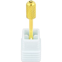 Pana 332 Large Barrel Smooth Top Gold Carbide Nail Drill Bit For Manicure Pedicure And Acrylics Grit Coarse C 1Pc