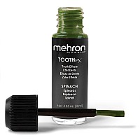 Mehron Makeup Tooth Fx Spinach Temporary Green Tooth Paint Perfect For Creating Green Teeth Fx Rotten Teeth Makeup For Hal