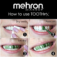 Mehron Makeup Tooth Fx Spinach Temporary Green Tooth Paint Perfect For Creating Green Teeth Fx Rotten Teeth Makeup For Hal