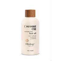 Oliology Coconut Hair Oil - Meds Split Ends, Controls Frizz, Hydrates & Softens - Lightweight Formula Helps Repair Distressed Hair From Heat Styling & Treatments  Made In Usa & Paraben Free (4Oz)